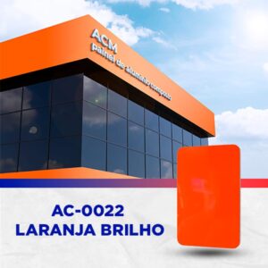 PAINEL ACM - LARANJA BRILHO - 1.220 X 5.000MM, 3MM