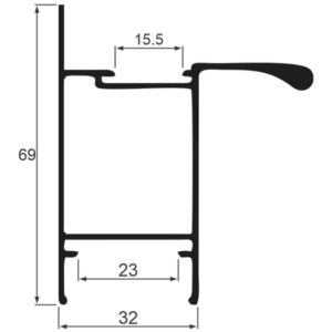 MONTANTE LATERAL - PRETO