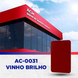 PAINEL ACM - VINHO BRILHO - 1.220 X 5.000MM, 3MM