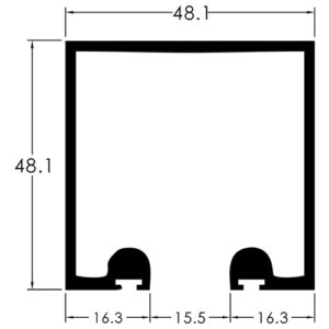 TRILHO STANLEY QUADRADO - PRETO