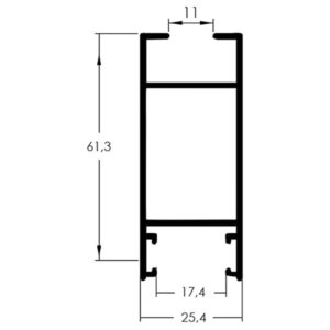 MONTANTE LATERAL / FOLHA - BRANCO