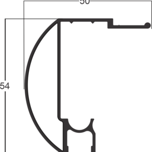 TRILHO SUPERIOR BOX TEMPERADO - BRANCO