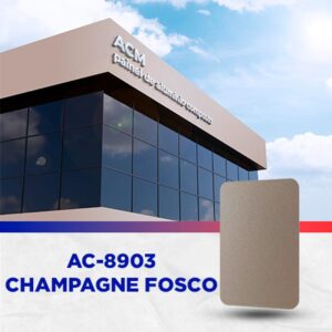 PAINEL ACM - CHAMPAGNE FOSCO - 1.220 X 5.000MM, 3MM
