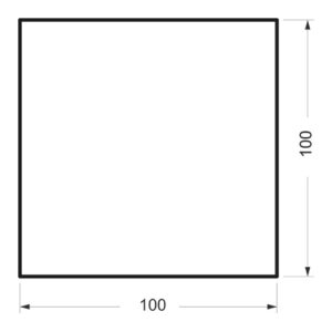 TUBO QUADRADO 100X100 MM # 2,50M - PRETO