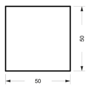TUBO QUADRADO 50X50MM #1,40MM - AMADEIRADO