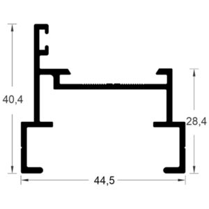 MARCO LATERAL BATENTE - PRETO