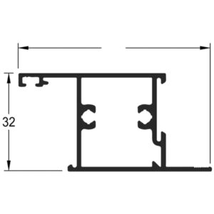 COLUNA/TRAVESSA QUADRO FIXO MAXIM-AR - PRETO