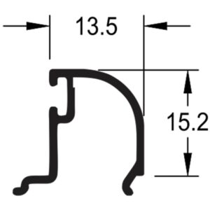 BAGUETE VERTICAL VIDRO 6/8/10MM - PRETO