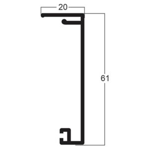 CAPA P/ TRILHO SUPERIOR 62MM/10MM - BRANCO