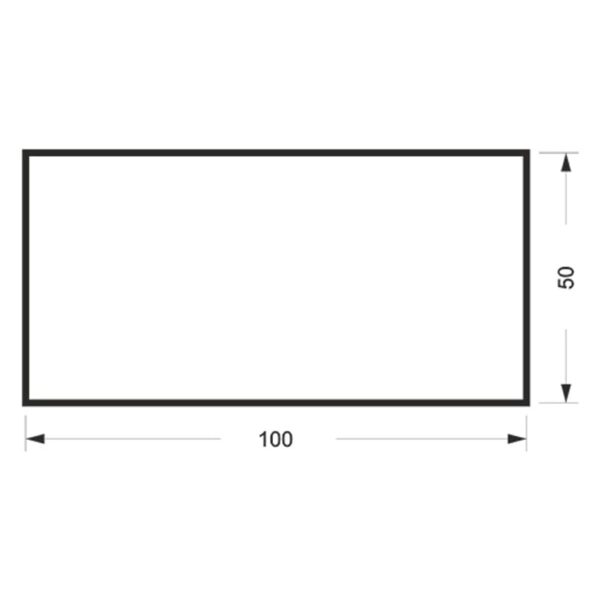 TUBO RETANGULAR 50X100MM #1,40MM - BRANCO