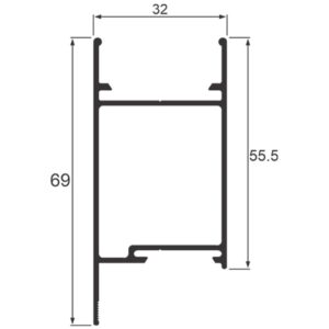 MONTANTE LATERAL - PRETO