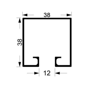 TRILHO SUPERIOR STANLEY 38MM - BRANCO