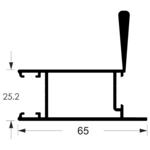 MONTANTE LATERAL/FOLHA - BRANCO